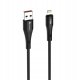 Kabel USB ForCell USB-A - microUSB 1 m Czarny 2
