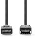 Kabel USB Nedis USB-A - USB-A 2 m Czarny (CCGL61010BK20) 2