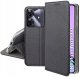krainaGSM Etui z klapką do Realme Note 60 Zamykane Czarne Futerał + Szkło 9H 5