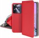 krainaGSM Etui z klapką do Realme Note 60 Zamykane Czerwone Futerał + Szkło 9H 6