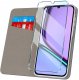 krainaGSM Etui z klapką do Realme Note 60 Zamykane Granatowe Futerał + Szkło 9H 2