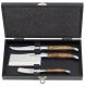 LAGUIOLE Cheese knives Laguiole Olive Wood SET 3 SdV 2