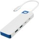 Hyper HyperDrive Flex 4 Port USB-C Combo Hub, White/Blue | HD5200BUGL 1
