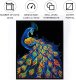 DIAMOND DOTZ DIAMOND DOTZ ADULTS FLOCKED NEON PEACOCK 1