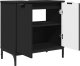vidaXL Zestaw mebli łazienkowych Krata 2 pcs Czarny 39.5 x 36 x 88 cm 5
