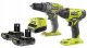 Ryobi ONE+ wiertarko- wkretarka + zakretarka z udarem + 2 akumulatory 2.0AH i ladowarka, zestaw 1