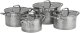 Komplet garnków 8 el. ze stali nierdzewnej Bubble 2
