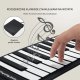 Pianino zwijane 88 klawiszy przenośne 128 rytmów ładowane USB do nauki 10
