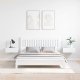 Stolik nocny 2 pcs Biały 44 x 32,5 x 40 cm Lite drewno sosnowe Lumarko! 4