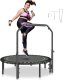 Trampolina mocna fitness z regulowanym uchwytem 129 cm 1