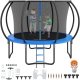 Trampolina ogrodowa 376 cm siatka, drabinka, dla dzieci, solidna konstrukcja 1