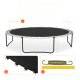Vevor Mata do trampoliny skakania trampolina 457 cm 96 sprężyn mocna wytrzymała czarna 9