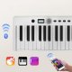 Keyboard Składany 88 Klawiszy MIDI z Bluetooth Podświetleniem Biały 12