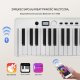 Keyboard Składany 88 Klawiszy MIDI z Bluetooth Podświetleniem Biały 6