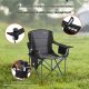 Krzesło turystyczne wędkarskie kempingowe składane czarne 4