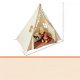 Namiot tipi dla dzieci 1-5 lat z matą i piłkami do pokoju 118x118 cm 2
