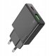 Ładowarka sieciowa do telefonu Hoco Slim USB A + USB C QC3.0 PD 3A 20W N38 czarna 2