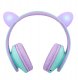 PowerLocus P2 Kids Headphones purple/turquoise with Ears 1
