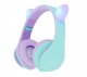 PowerLocus P2 Kids Headphones purple/turquoise with Ears 8