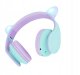 PowerLocus P2 Kids Headphones purple/turquoise with Ears 9