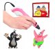 DŁUGOPIS 3D Dla Dzieci magiczna DRUKARKA 3D PEN RÓŻOWA   WKŁAD 9M 6