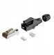Wtyk typu RJ45 z osłoną Roxtone RJ45C5E-PHBN 4