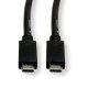 ROLINE GREEN Kabel USB 3.2 Gen 2, PD (Power Delivery) 20V5A, z Emark, C-C, M/M, czarny, 0,5 m 3