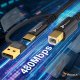 Kabel USB Reagle USB-B - USB-C + USB-A 1 m Czarny 6