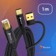 Kabel USB Reagle USB-B - USB-C + USB-A 1 m Czarny 9