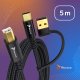 Kabel USB Reagle USB-B - USB-C + USB-A 5 m Czarny 9