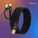 Kabel USB Reagle USB-B - USB-C + USB-A 5 m Czarny 10
