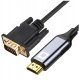 CO2 KABEL VGA - HDMI PRZEJŚCIÓWKA KONWERTER ADAPTER FULL HD 1080P 60HZ 1M 1