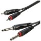 Kabel Roxtone Jack 6.3mm x2 - RCA (Cinch) x2 6m czarny 1