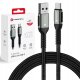 Kabel USB ForCell USB-A - USB-C 0.25 m Czarny 2
