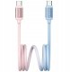 Kabel USB-C / USB-C USAMS Bicolor Series SJ756 PD 60W 1.2m niebiesko różowy 1