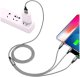 Kabel usb 3w1 do telefonu przewód lightning iphone micro usb type-c 1,2m 7