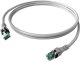 EasyLan DualBoot® PushPull Patch Cable Cat.6A (Class EA), S/FTP, RJ45 / RJ45, szary, 1,5 m 1