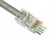 Wtyk telefon. RJ45 8P 8C(drut)przelotowy CAT.5E 2
