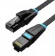 Płaski kabel sieciowy UTP CAT6 Vention IBJBF RJ45 Ethernet 1000Mbps 1m czarny 2