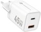 Ładowarka sieciowa do telefonu Forcell F-Energy Mini GaN III USB C + USB A PD QC4.0 45W VT-36 biała 1