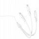 Ładowarka 3w1 Sieciowa Szybka USB / USB-C Kabel USB-C Micro USB Lightning 2