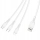 Ładowarka 3w1 Sieciowa Szybka USB / USB-C Kabel USB-C Micro USB Lightning 3