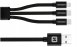 Kabel USB Swissten USB-A - USB-C + microUSB + Lightning 1.2 m Czarny (8595217481541) 3