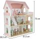Domek dla lalek drewniany LULILO Peonio 70cm LED róż Kik Sp. z o. o. Sp. k. 17
