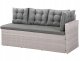 Beliani Sofa narożna ogrodowa z technorattanu 8 osobowa szara VITERBO 4
