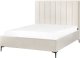 Łóżko z pojemnikiem Boucle SEZANNE 160 x 200 cm Złamana biel 6