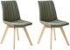 Zestaw 2 krzeseł do jadalni CALGARY Ciemnozielony 1