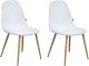 Zestaw 2 krzeseł do jadalni HILDEN Sztruks Biały 4