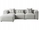 Narożnik dla 3 osób DOLVA Jasnoszary Prawostronny 1