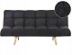 Sofa rozkładana dla 2 osób INGARO Boucle Czarny 1